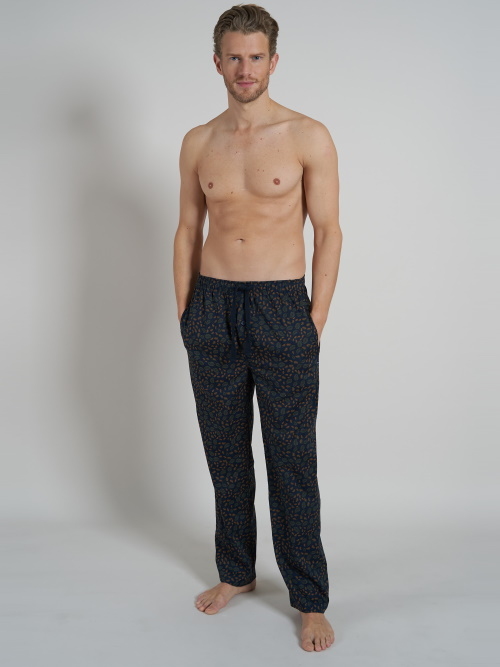 Tom Tailor Leafs marine blauw/print pyjamabroek