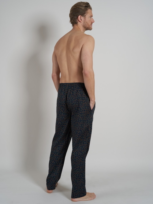 Tom Tailor Leafs marine blauw/print pyjamabroek