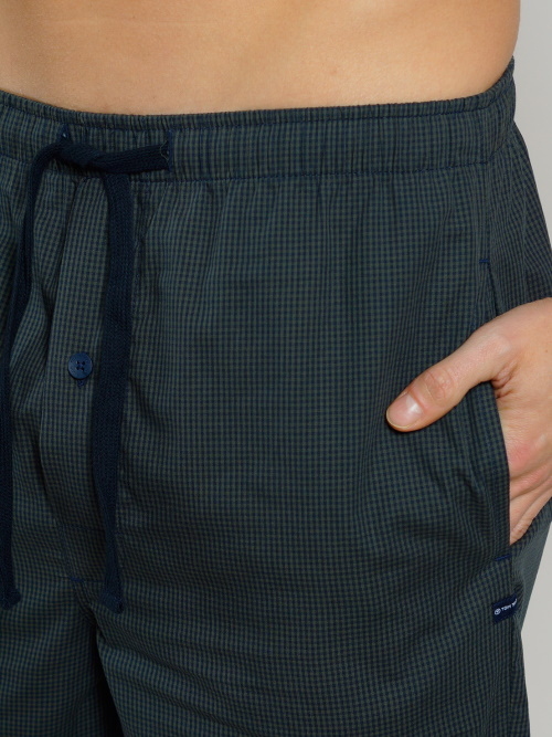 Tom Tailor Checkered groen/print pyjamabroek