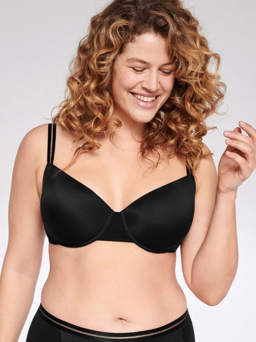 Naturana Monday zwart voorgevormde bh