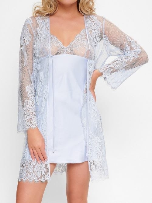 LingaDore Night Heather Blue baby blauw kimono