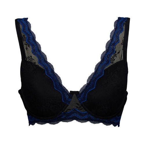 After Eden D-Cup & Up Noa zwart/blauw voorgevormde bh