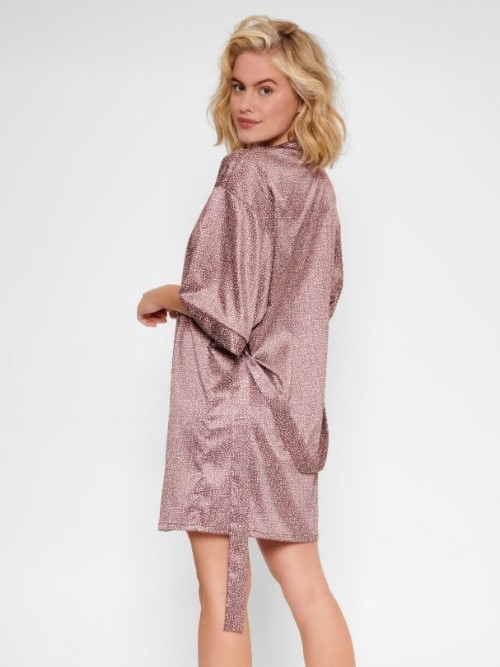 LingaDore Night Giraffe bruin/print kimono