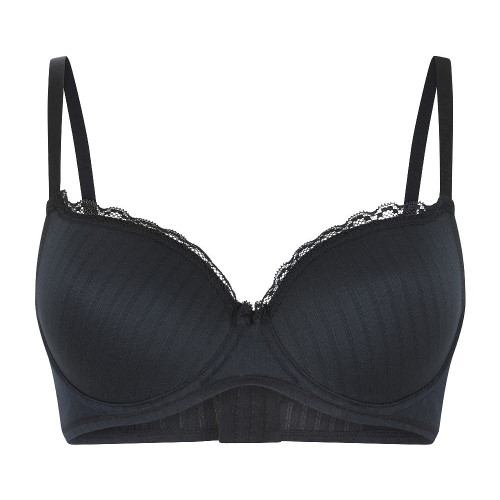 LingaDore Daily Cottonlook zwart voorgevormde bh