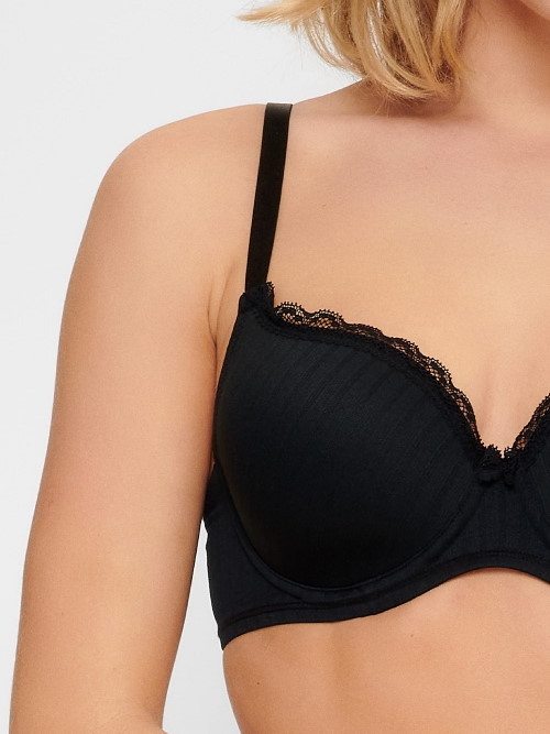 LingaDore Daily Cottonlook zwart voorgevormde bh