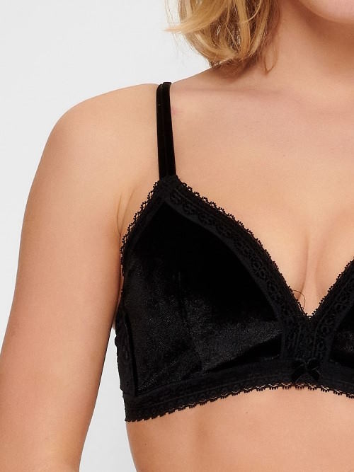 LingaDore Velvet zwart voorgevormde bh