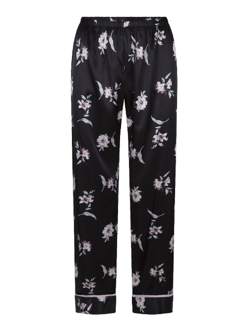 LingaDore Night SATIN zwart/print pyjama