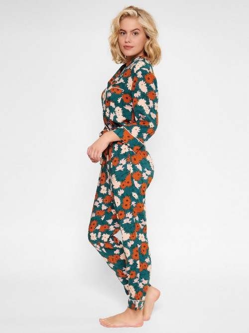 LingaDore Night Retro groen/print jumpsuit