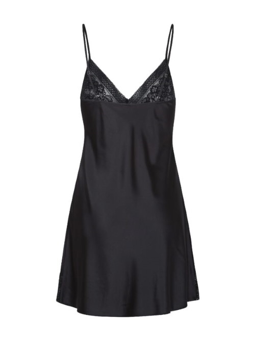 LingaDore Night Delicate Black zwart slipdress