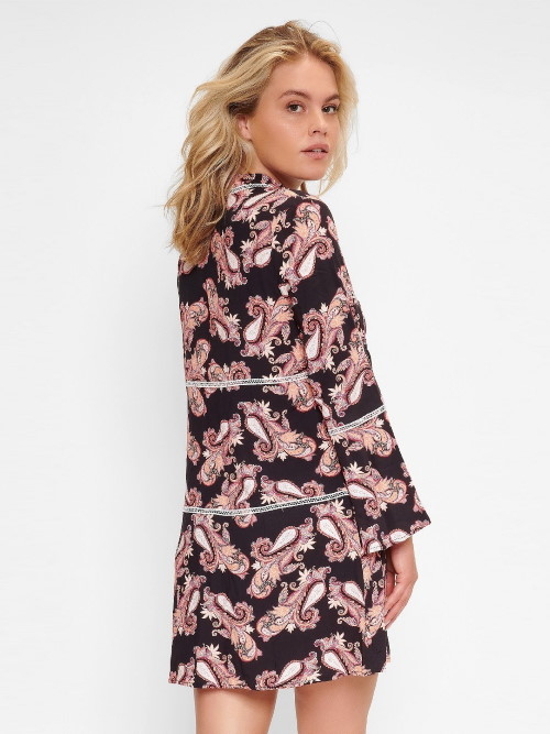 LingaDore Beach Paisley Love zwart/print tuniek