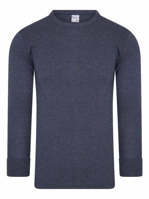 Beeren Ondergoed Basic blauw heren thermo t-shirt
