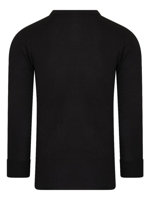 Beeren Ondergoed Basic zwart heren thermo t-shirt