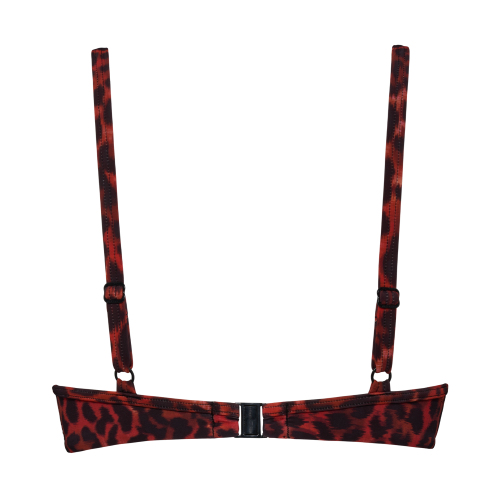 Marlies Dekkers Badmode Panthera zwart/rood push up bikinitop