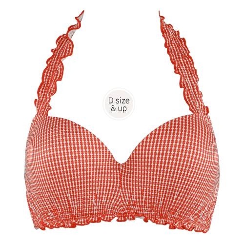 Marlies Dekkers Badmode Côte d'azur  rood/wit voorgevormde bikinitop