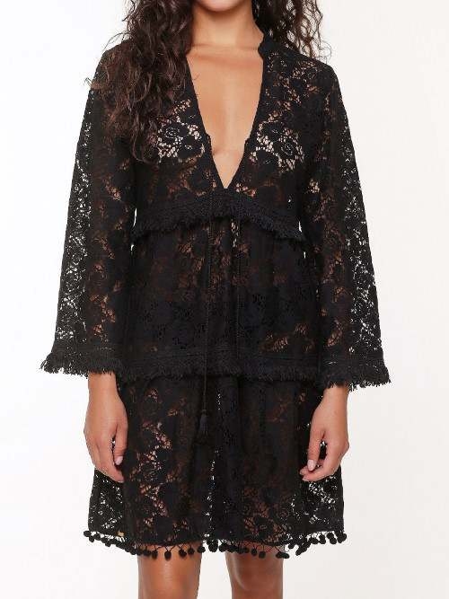 LingaDore Beach Boho zwart tuniek