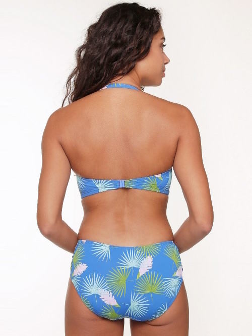 LingaDore Beach Palm Leaf blauw/print bikini broekje