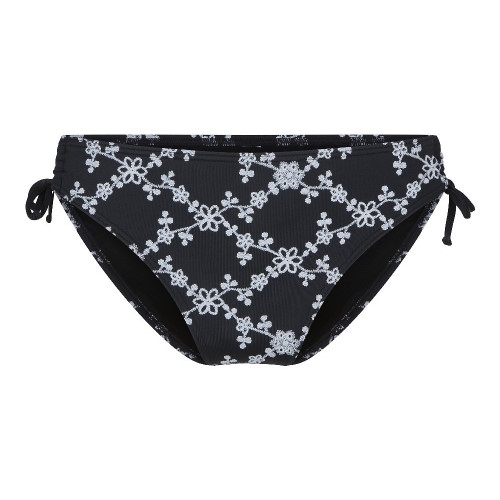 LingaDore Beach flowers All Over zwart/wit bikini broekje
