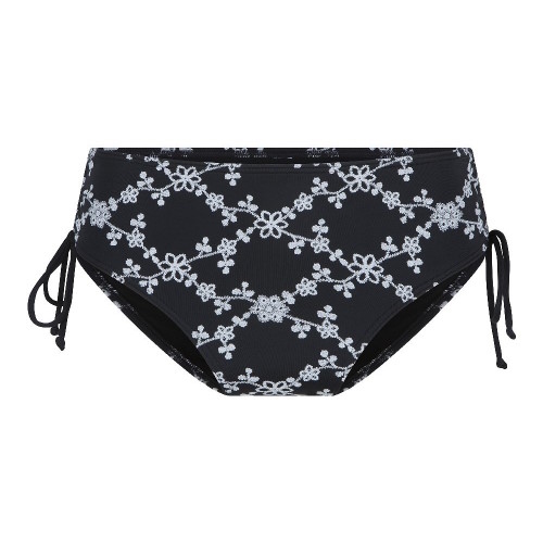 LingaDore Beach flowers All Over zwart/wit bikini broekje