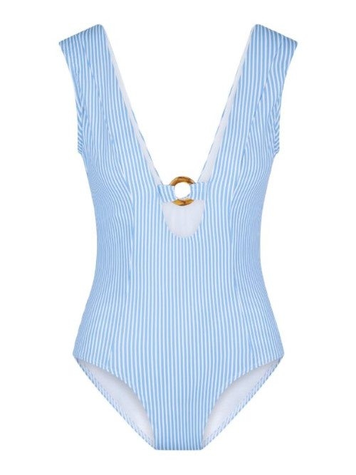LingaDore Beach Blue Stripes blauw/wit badpak