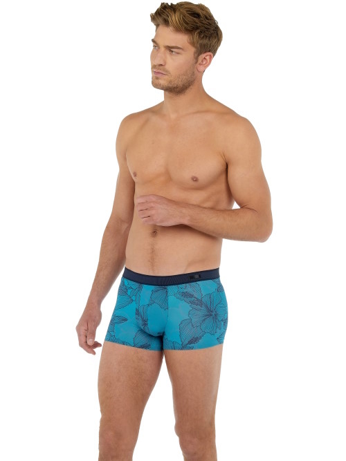 HOM Fano Plume turquoise/print sport trunk
