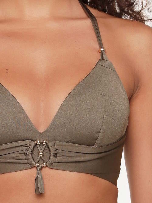 LingaDore Beach Carol khaki voorgevormde bikinitop