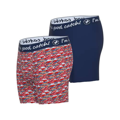 A Fish Named Fred Fish rood/print boxershort