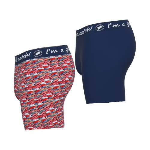 A Fish Named Fred Fish rood/print boxershort