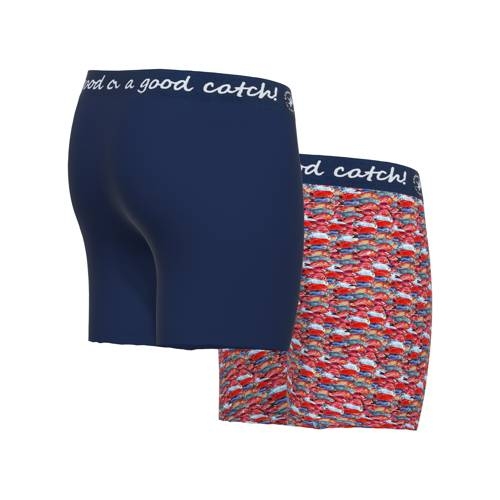 A Fish Named Fred Fish rood/print boxershort