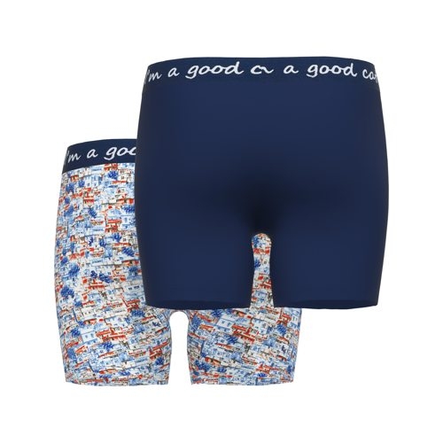 A Fish Named Fred Rio de Janairo marine blauw/print boxershort