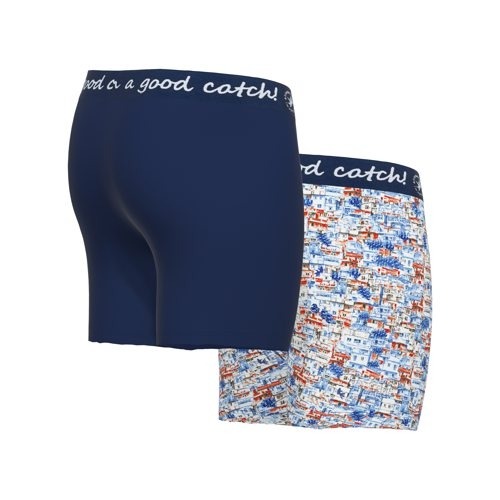 A Fish Named Fred Rio de Janairo marine blauw/print boxershort