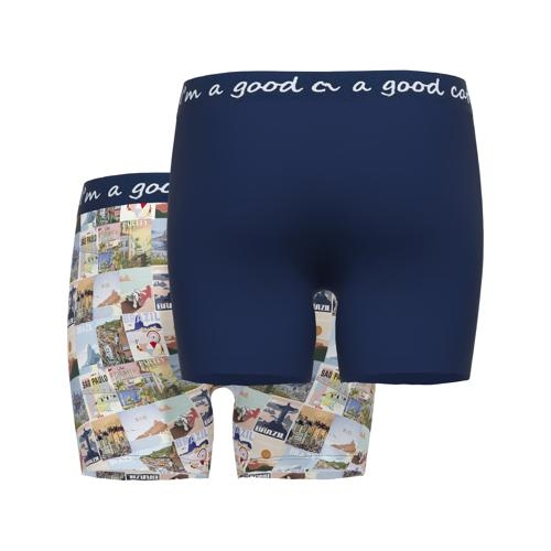 A Fish Named Fred Brazil marine blauw/print boxershort