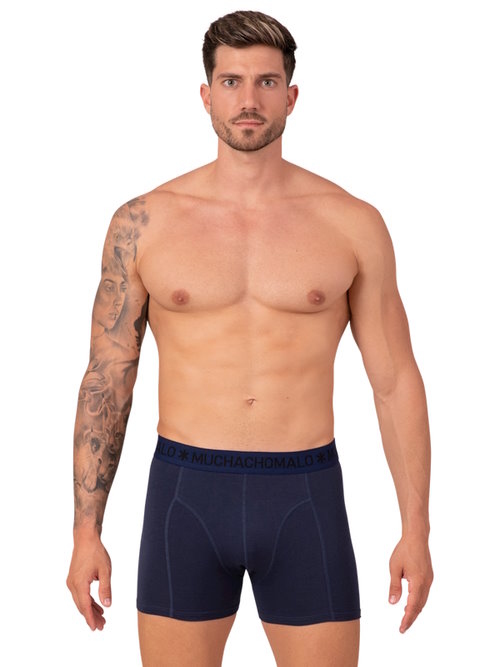 Muchachomalo Basic marine blauw modal boxershort