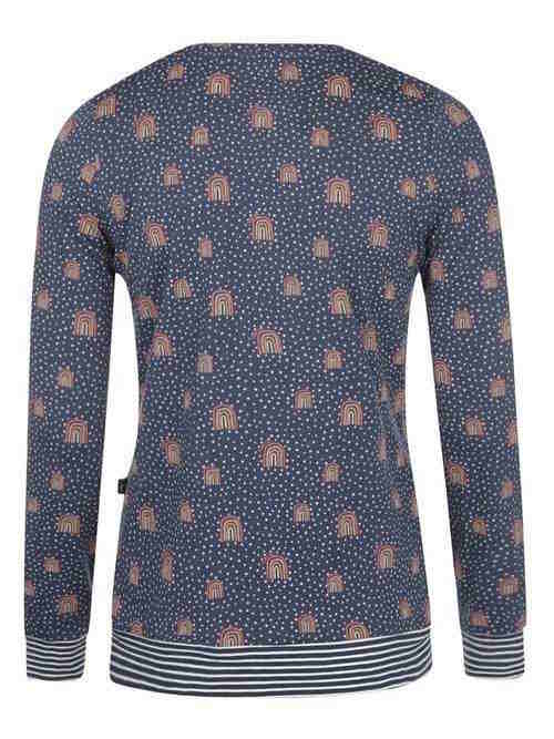 Charlie Choe Wandering Nights marine blauw/print slaapshirt