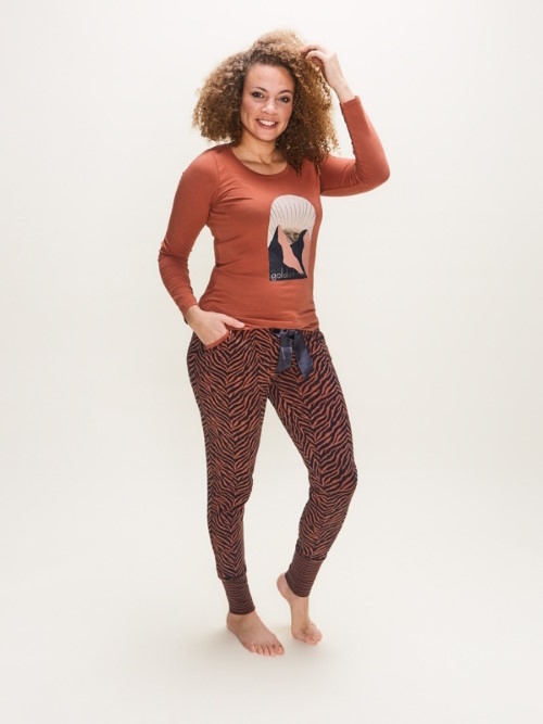 Charlie Choe Wild Nights terracotta pyjamabroek