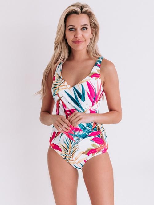 Bomain Bali wit/print badpak
