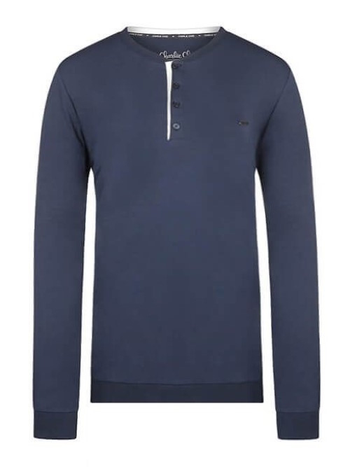 Charlie Choe UNI marine blauw pyjamashirt