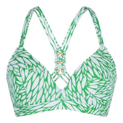 LingaDore Beach Grain grass groen/wit voorgevormde bikinitop
