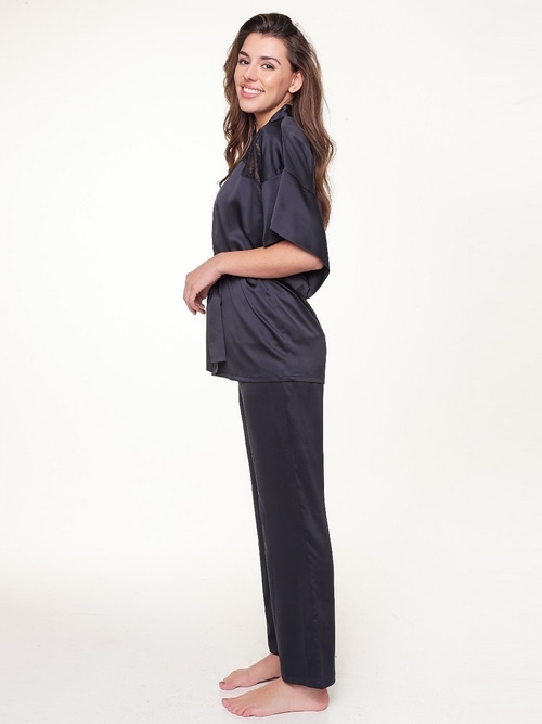 LingaDore Night Dark Snake marine blauw kimono