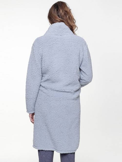 LingaDore Night Fluffy blauw badjas