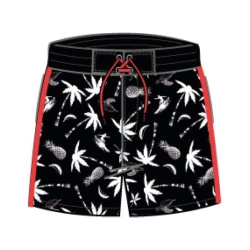  DJ DutchJeans Pineapple zwart/print zwemshort