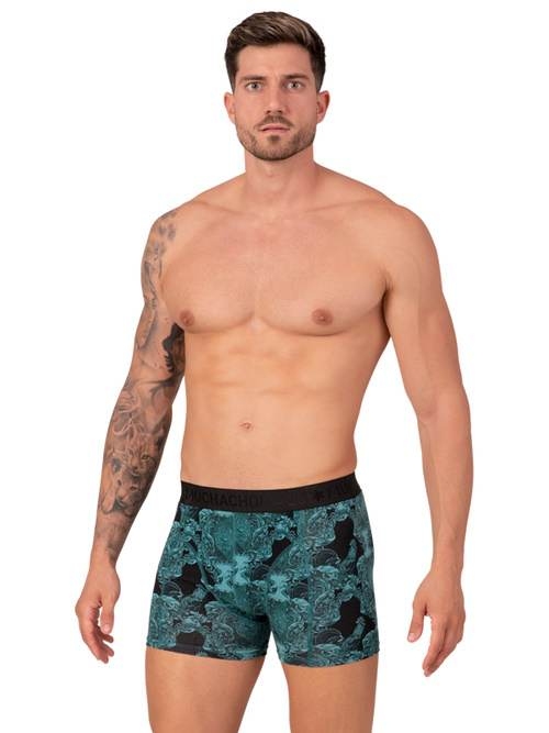 Muchachomalo Rooster groen/print boxershort