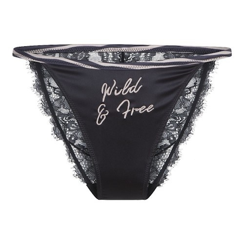 LingaDore Striped Zebra zwart/print slip