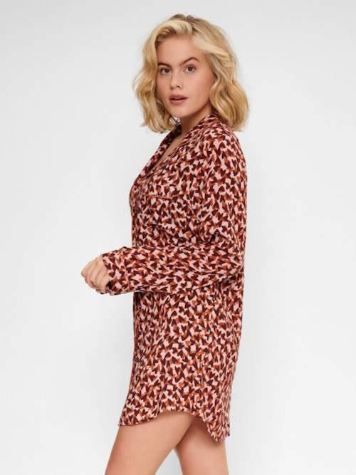LingaDore Night Love bruin/print nachthemd
