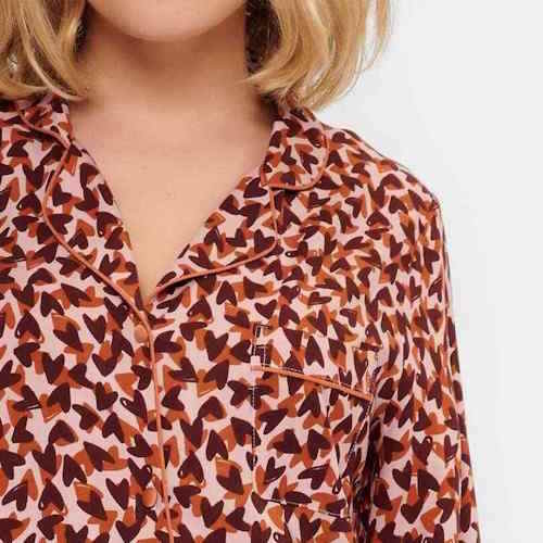 LingaDore Night Love bruin/print nachthemd