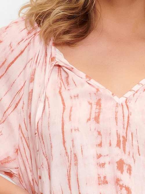 LingaDore Night Tie-Dye Hippie oranje/print slaapshirt