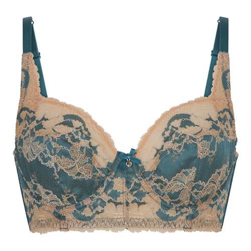 LingaDore  Turquoise & Sand turquoise/print niet voorgevormde bh