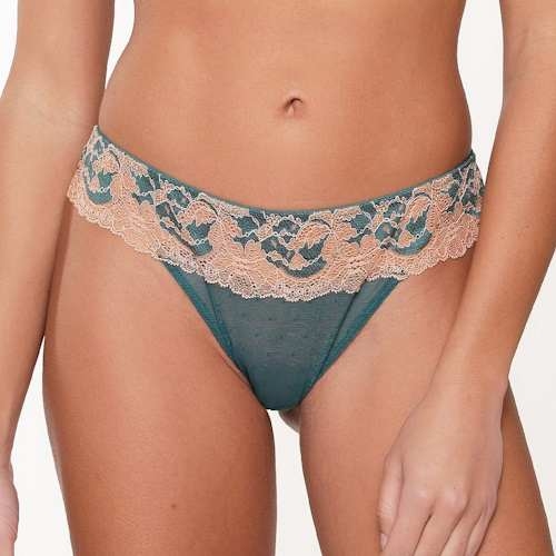 LingaDore  Turquoise & Sand turquoise/print string