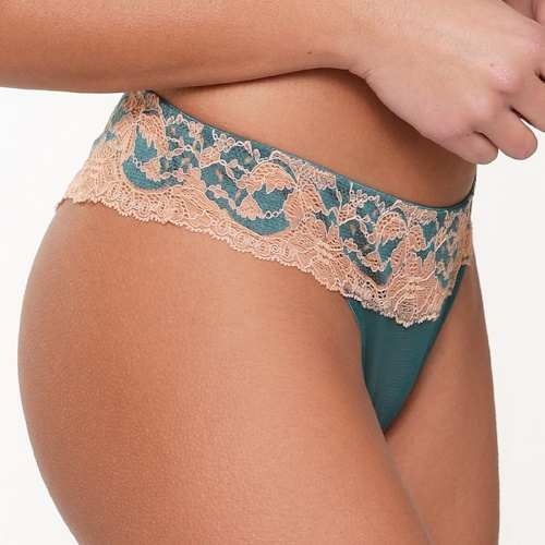 LingaDore  Turquoise & Sand turquoise/print string