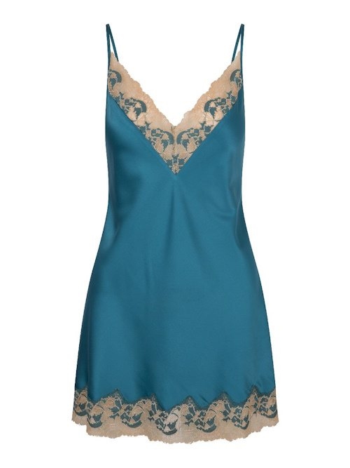 LingaDore Night Turquoise & Sand turquoise/print slipdress