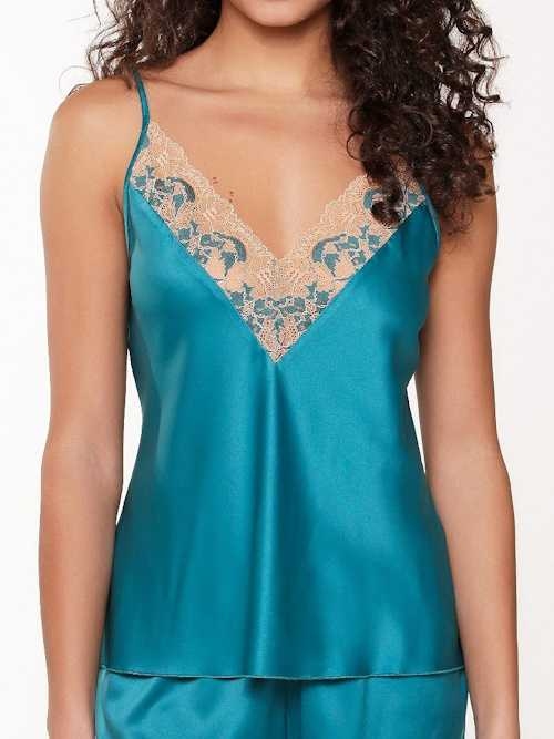 LingaDore Night Turquoise & Sand turquoise slaapshirt